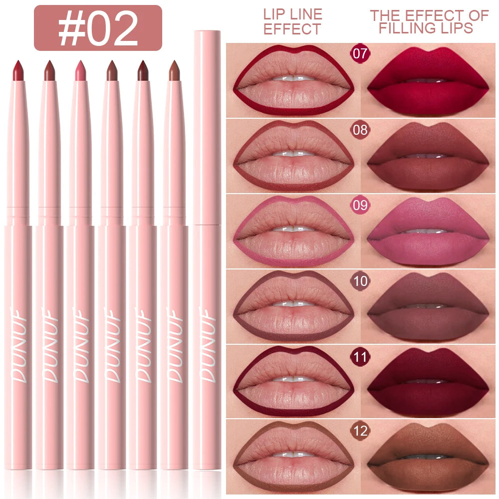 6-Piece Waterproof Lip Liner Set