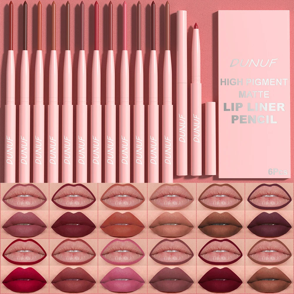 6-Piece Waterproof Lip Liner Set