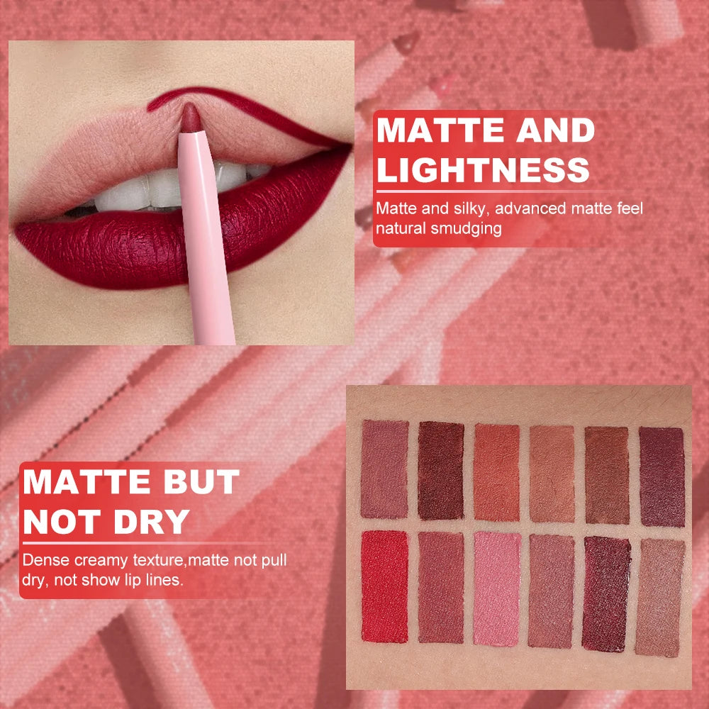 6-Piece Waterproof Lip Liner Set