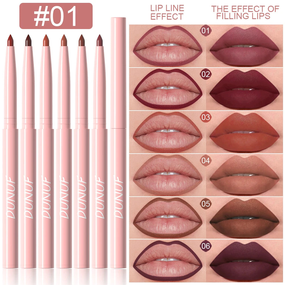 6-Piece Waterproof Lip Liner Set